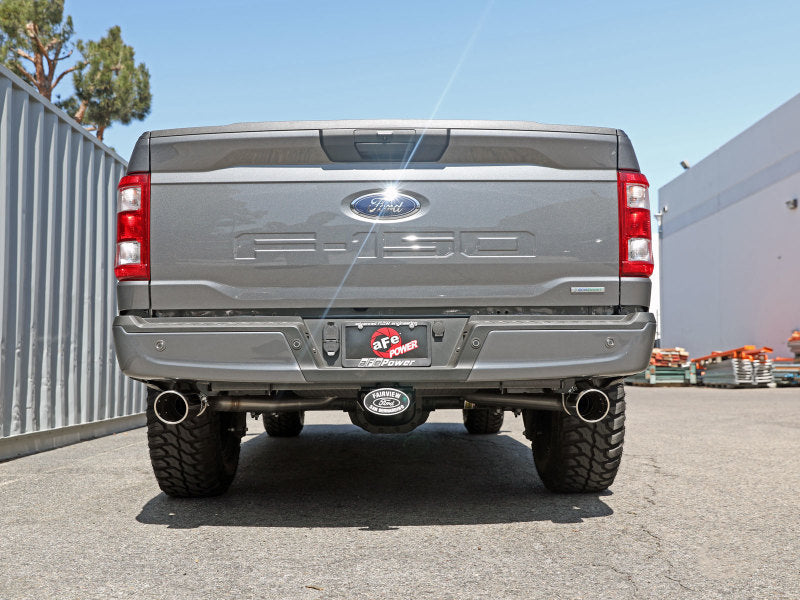 21-25 Ford F-150 V6 2.7L(tt)/3.5L(tt)/V8 5.0L aFe 49-33127-P Vulcan 3in 304 SS Cat-Back Exhaust w/ Polished Tips