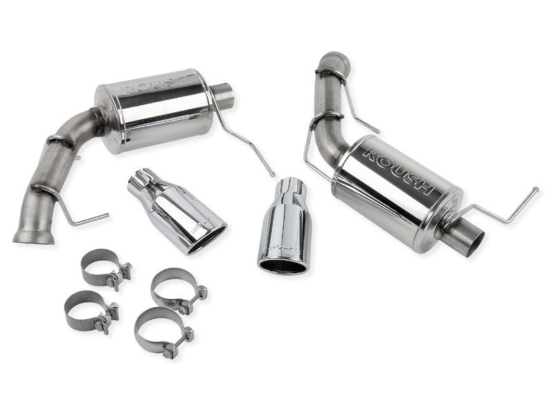 11-14 Ford Mustang V6 3.7L Roush Performance 421145 Enhanced Sound Dual Axle-Back w/ Round Tips