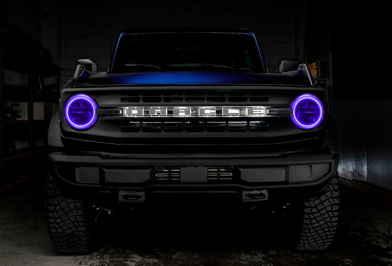 21-24 Ford Bronco Oracle 1470-333 LED Headlight Halo Kit - Base Headlights - ColorSHIFT® w/ 2.0 Controller
