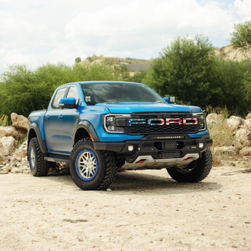 24-26 Ford Ranger Raptor 3.0L EB RIVAL 2D.1813.1.US Front Aluminum Bumper w/ Winch Mount and Recovery Points