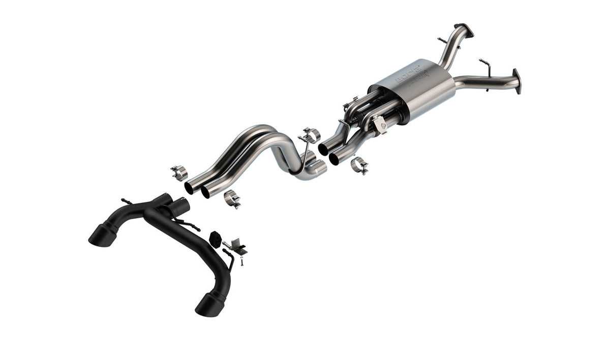 22-25 Ford Bronco Raptor V6 3.0L Turbo AT 2WD / 4WD Borla 140934CB ATAK Catback Exhaust w/ 4in Black Coated Tips