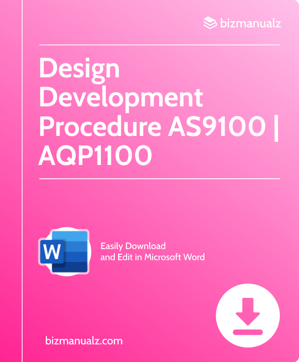 Design Development Procedure AS9100 | AQP1100