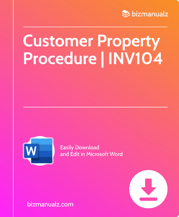 Customer Property Procedure | INV104