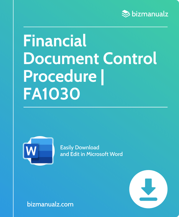 Financial Document Control Procedure | FA1030