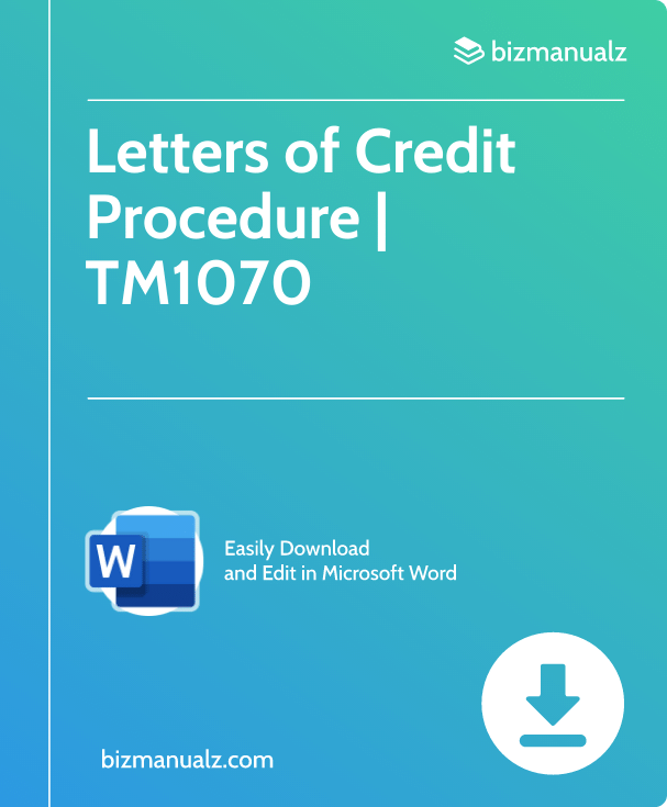 Letters of Credit Procedure | TM1070