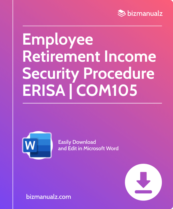 Employee Retirement Income Security Procedure ERISA | COM105