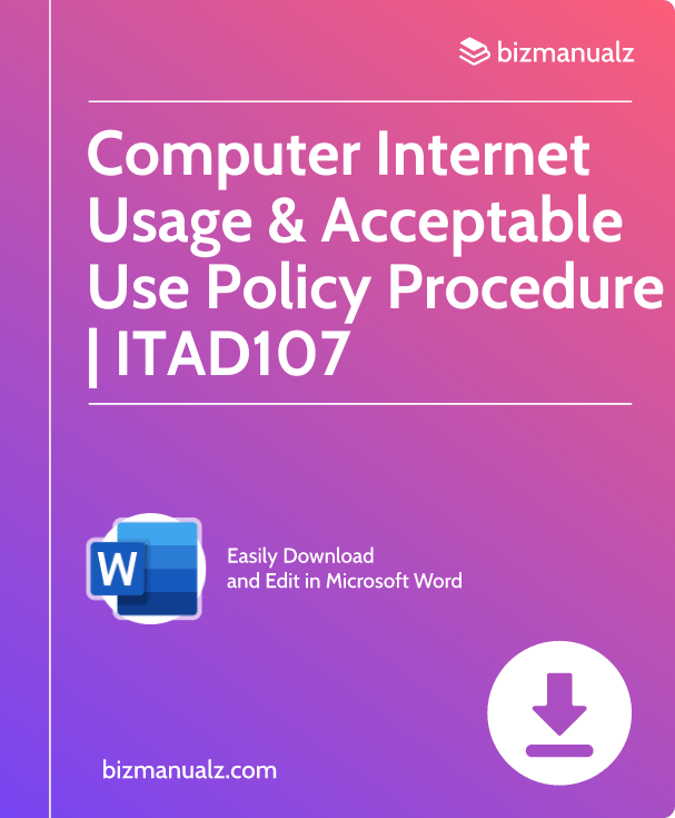 Computer Internet Usage and Acceptable Use Policy Procedure | ITAD107