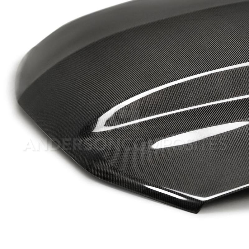 10-12 Ford Mustang Anderson Composites AC-HD10FDMU-CJ 3in Type-CJ Carbon Fiber Cowl Hood
