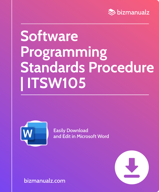 Software Programming Standards Procedure | ITSW105