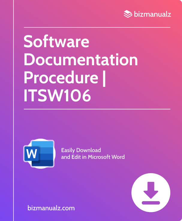 Software Documentation Procedure | ITSW106