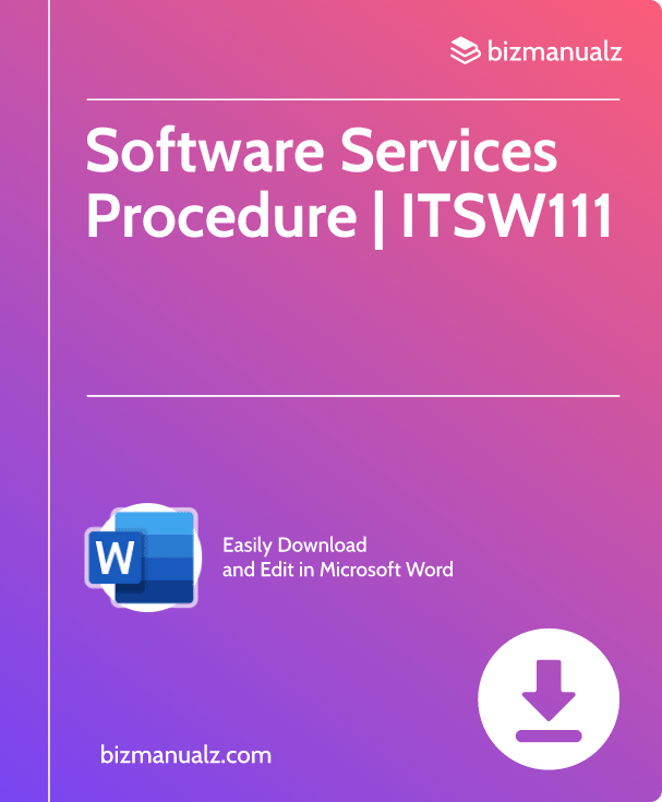 Software Services Procedure | ITSW111