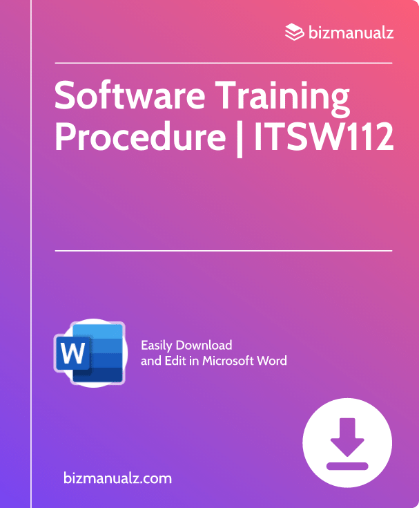 Software Training Procedure | ITSW112