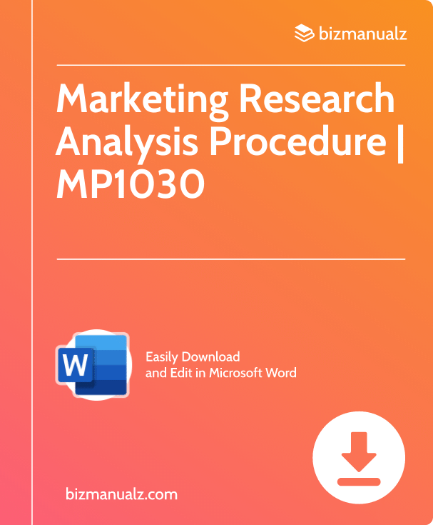 Marketing Research Analysis Procedure | MP1030
