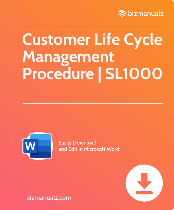 Customer Life Cycle Management Procedure | SL1000