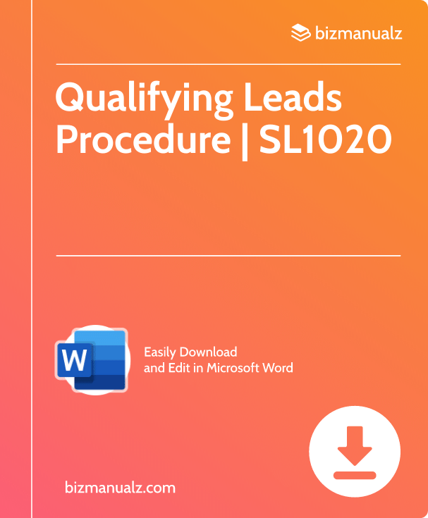 Qualifying Leads Procedure | SL1020