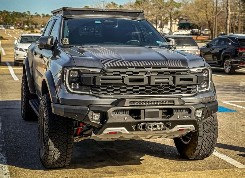 24-26 Ford Ranger Raptor 3.0L EB RIVAL 2D.1813.1.US Front Aluminum Bumper w/ Winch Mount and Recovery Points