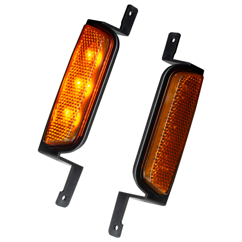 21-23 Ford Bronco Oracle Lighting 5886-023 Oculus Bi-LED Projector Headlights-Amber/White Switchback