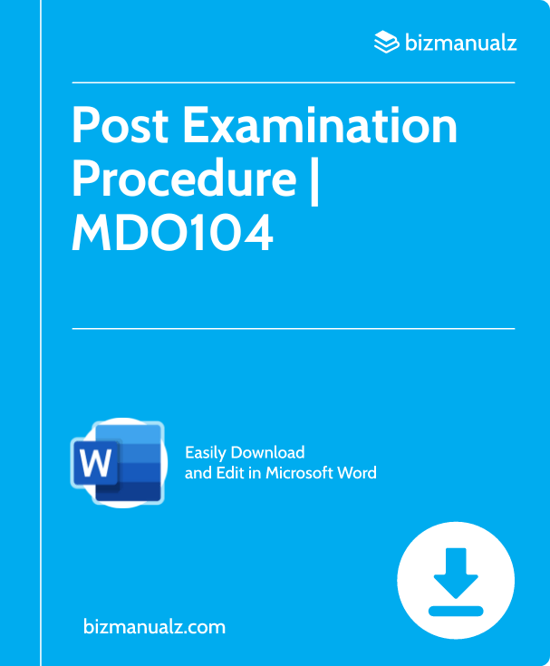 Post Examination Procedure | MDO104