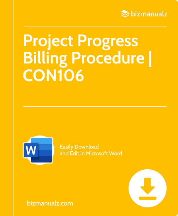 Project Progress Billing Procedure | CON106