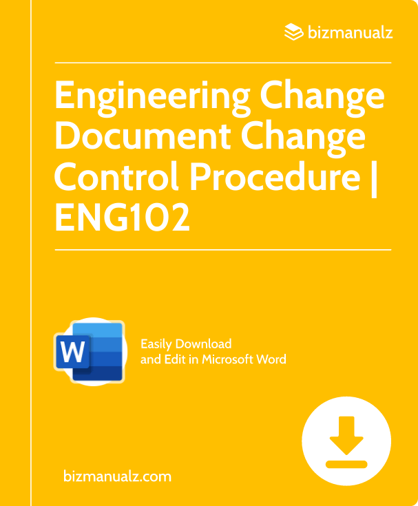 Engineering Change Document Change Control Procedure | ENG102