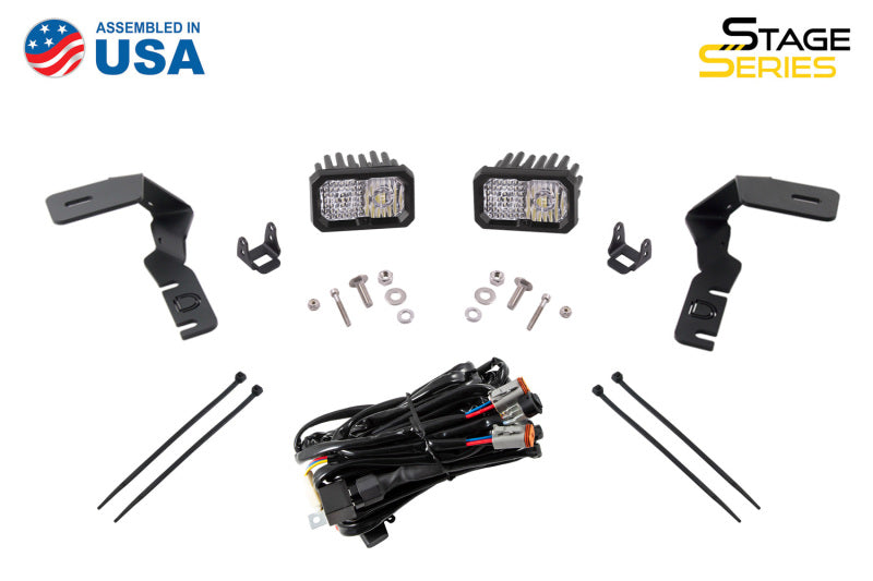 19-23 Ford Ranger Diode Dynamics DD6589 Stage Series 2in LED Ditch Light Kit - Pro White Combo