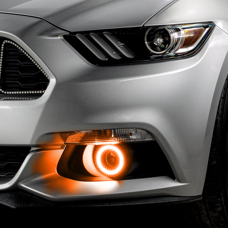 15-17 Ford Mustang Oracle 1235-332 Dynamic ColorSHIFT RGB+A Projector Surface Mount Fog Light Halo Kit