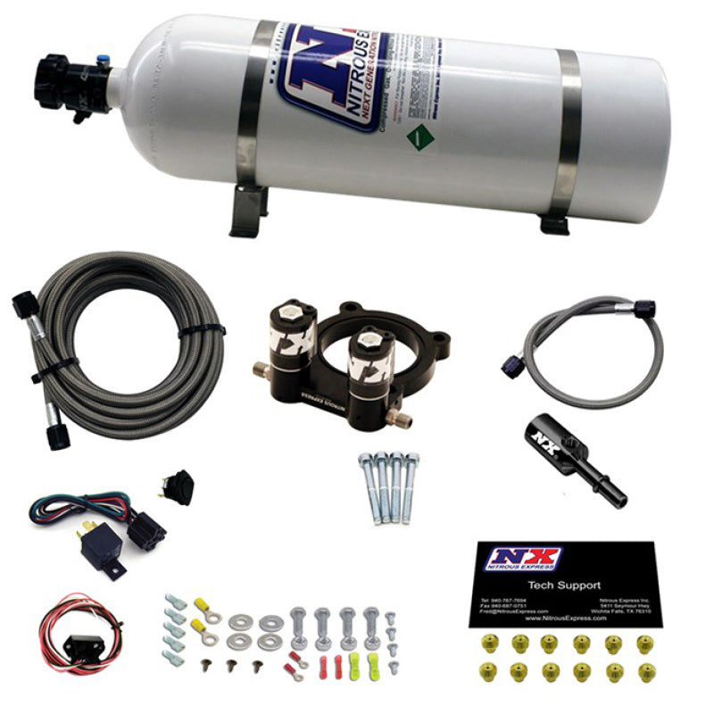 15-21 Ford Mustang / 2021 Ford Bronco 2.3L Nitrous Express 20954-15 Nitrous Plate Kit w/ 15lb Bottle