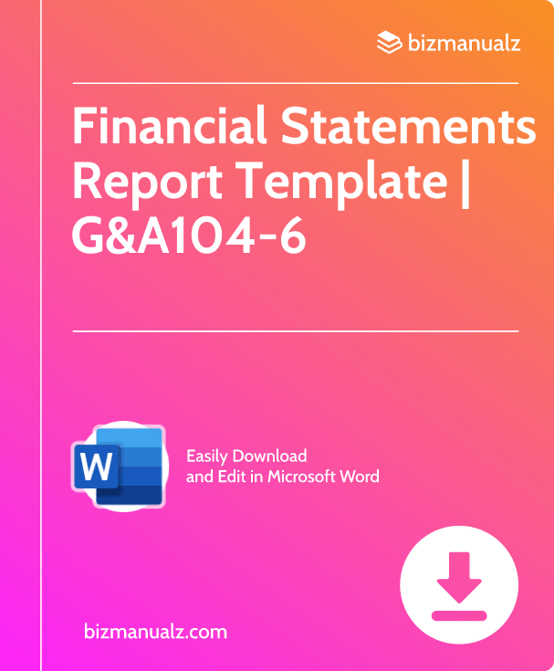 Financial Statements Report Template | G&A104-6