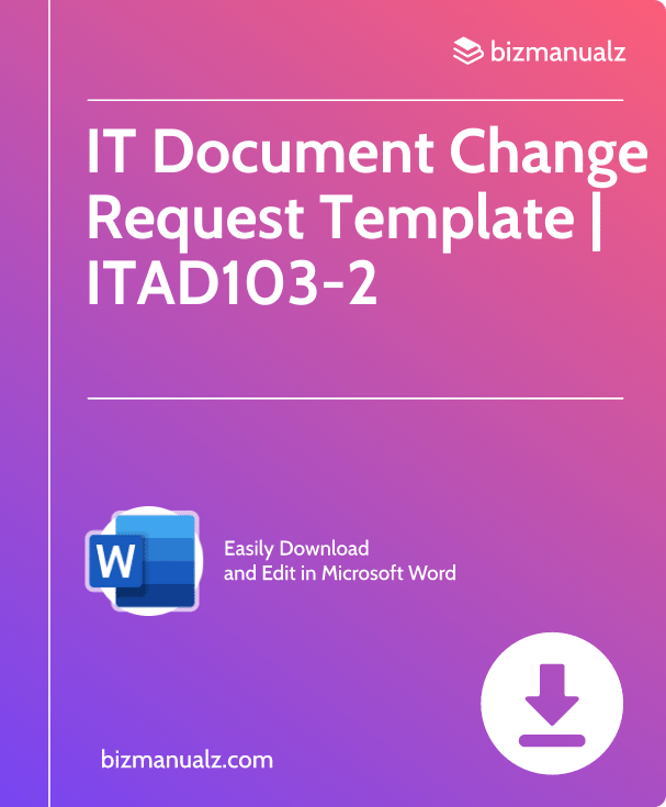 IT Document Change Request Template | ITAD103-2