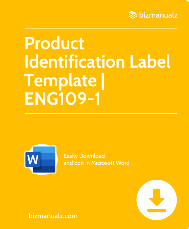 Product Identification Label Template | ENG109-1