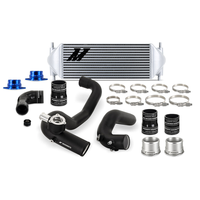 21-23 Ford Bronco V6 2.3L Mishimoto MMINT-BR23-21KBSL Intercooler Kit - Black Pipes/Silver Core