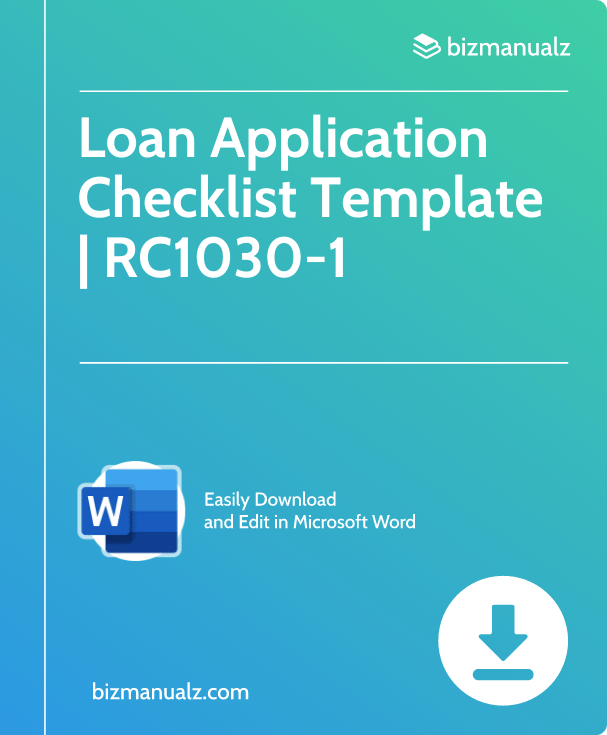 Loan Application Checklist Template | RC1030-1