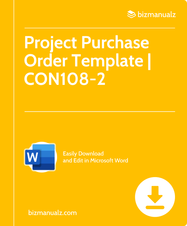 Project Purchase Order Template | CON108-2