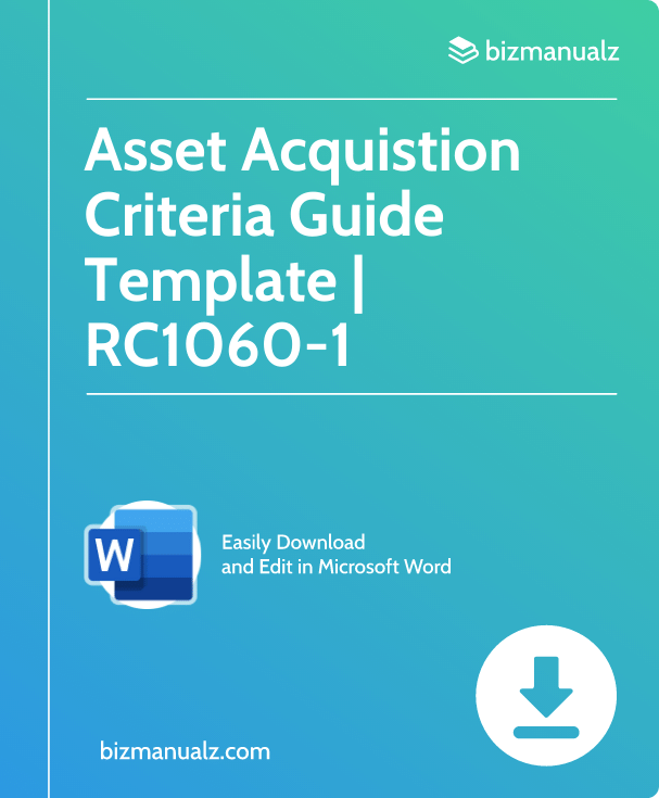 Asset Acquistion Criteria Guide Template | RC1060-1