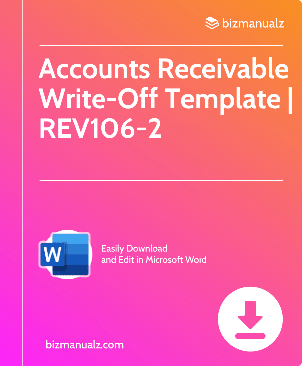 Accounts Receivable Write-Off Template | REV106-2