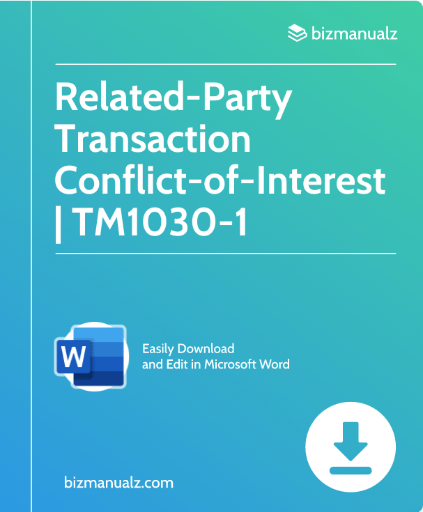Related-Party Transaction Conflict-of-Interest Questionnaire Template | TM1030-1