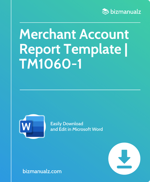 Merchant Account Report Template | TM1060-1