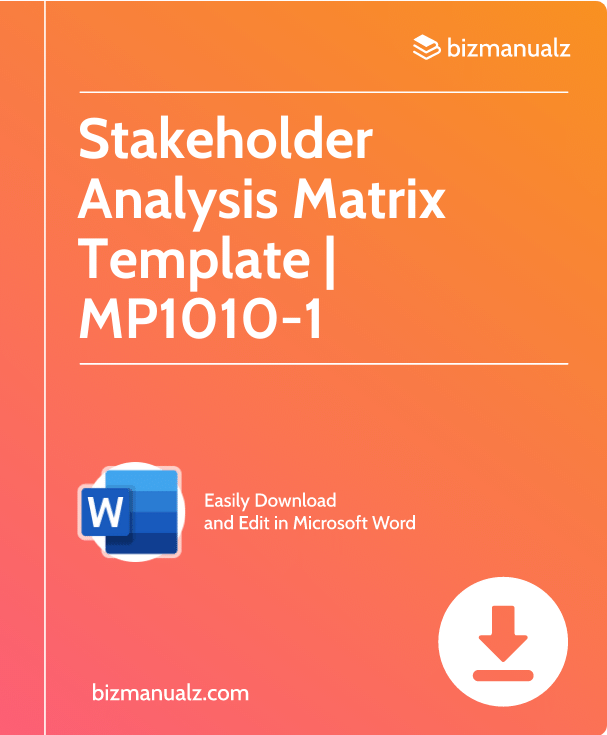 Stakeholder Analysis Matrix Template | MP1010-1