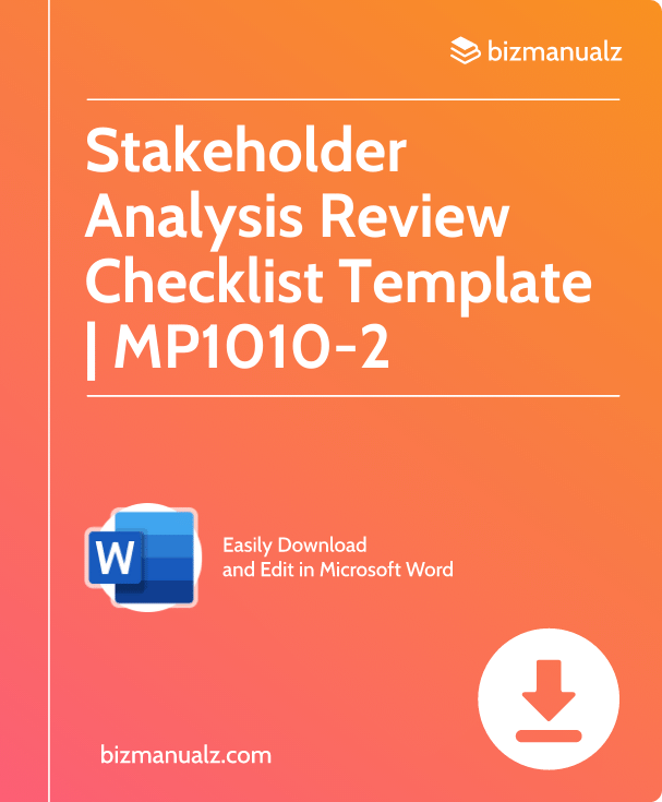 Stakeholder Analysis Review Checklist Template | MP1010-2