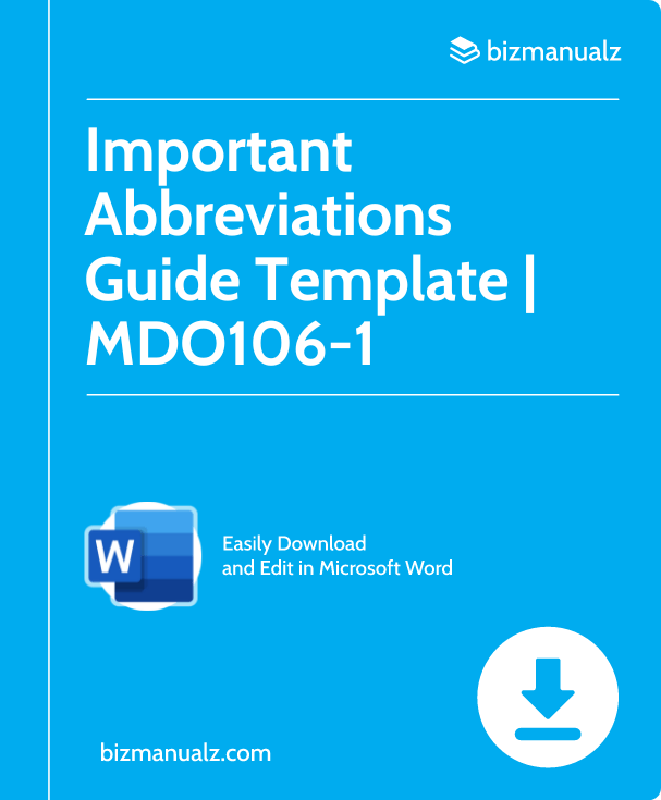 Important Abbreviations Guide Template | MDO106-1