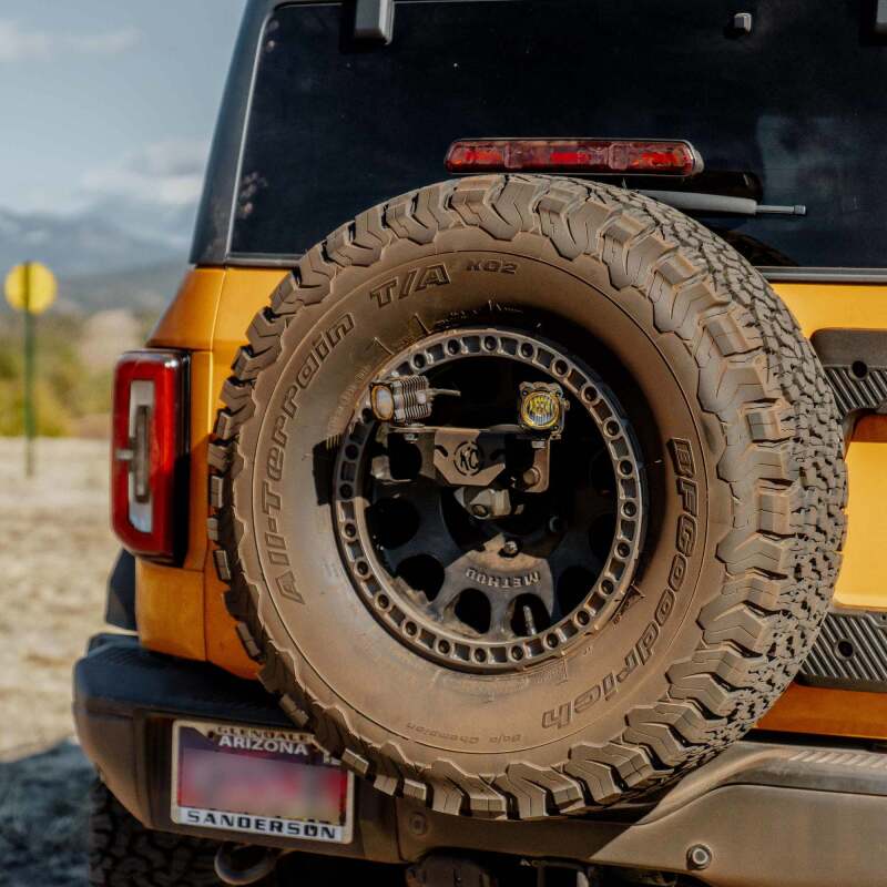 21+ Ford Bronco Raptor KC HiLiTES 7478 Light Mount - Spare Tire Carrier w/ M14x1.5 Lug Nuts
