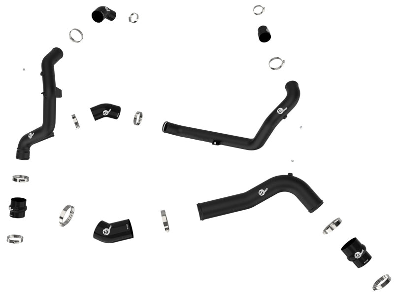 22-23 Ford Explorer ST V6 3.0L (tt) aFe 46-20674-B BladeRunner Aluminum Hot and Cold Charge Pipe Kit -Blk
