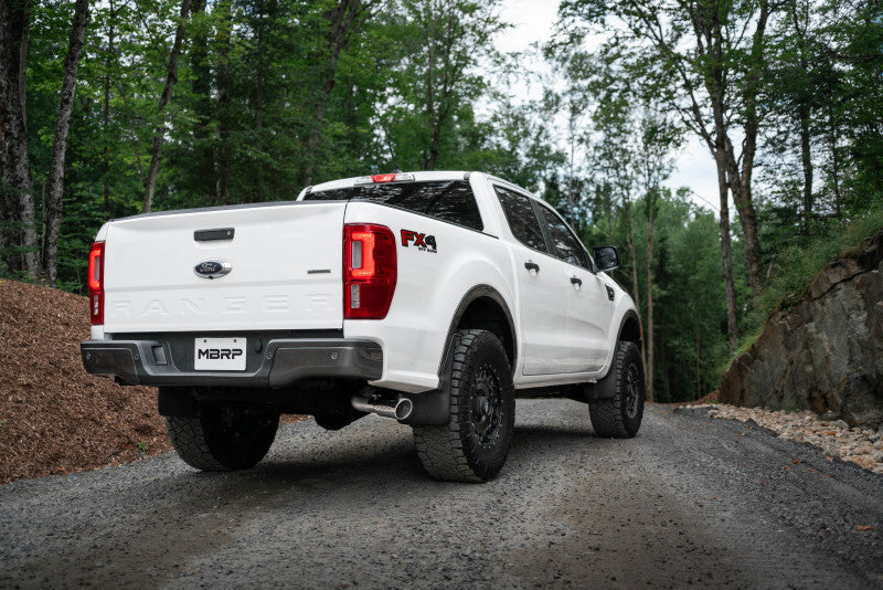 19-23 Ford Ranger 2.3L EcoBoost MBRP S5227BLK 4in OD Tip Single Side Exit 3in Black Coated Cat Back