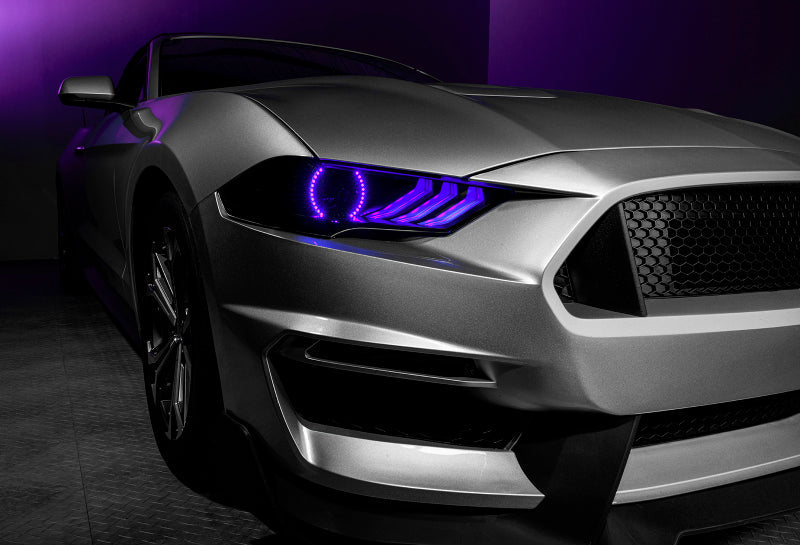 18-23 Ford Mustang Oracle Lighting 8204-332 Dynamic ColorSHIFT LED Headlights-Black Series
