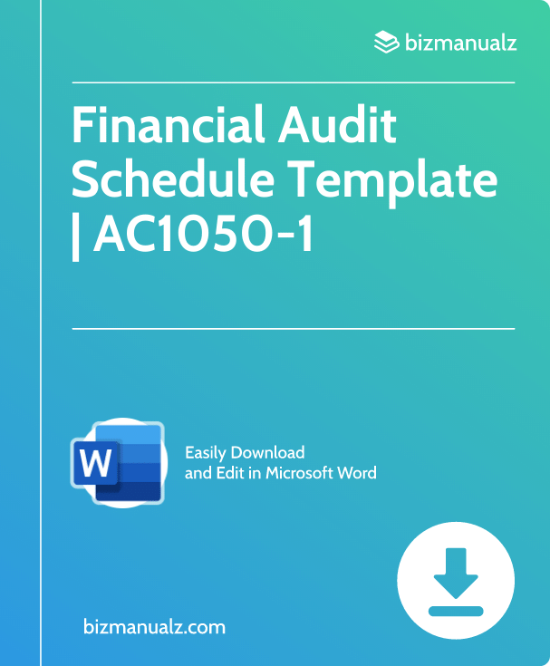 Financial Audit Schedule Template | AC1050-1