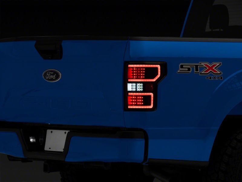 18-20 Ford F-150 Raxiom T548144 Axial Series LED Tail Lights w/ SEQL Turn Signals - Blk Housing (Clear Lens)