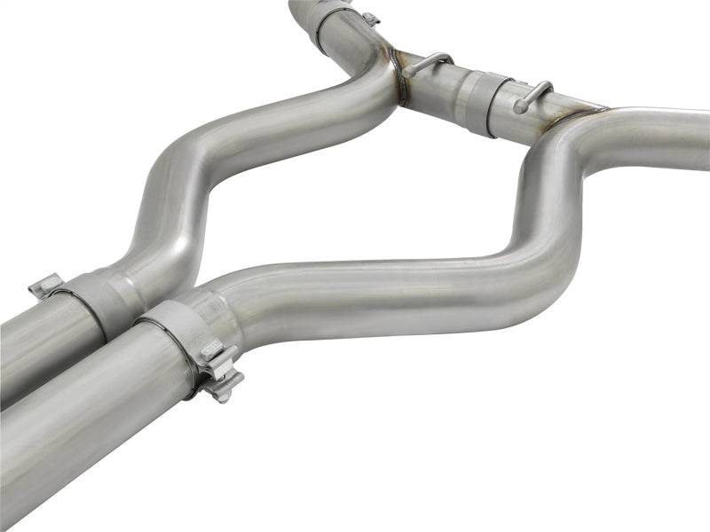 15-17 Ford Mustang GT V8 5.0L/V6 3.7L aFe 49-33072-1B MACHForce XP 3in 304 SS Cat-Back Exhausts w/ Black Tips