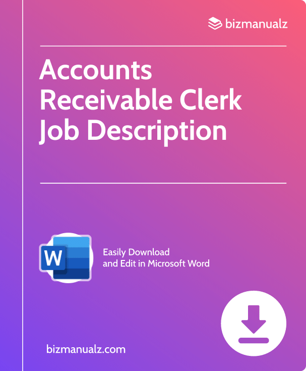Accounts Receivable Clerk Job Description | JD0030