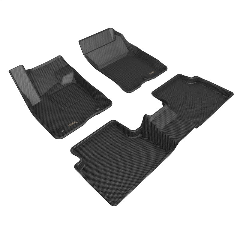 21-23 Ford Bronco Sport 3D Maxpider L1FR14601509 Kagu 1st 2nd Row Floor Mat Set (Black)