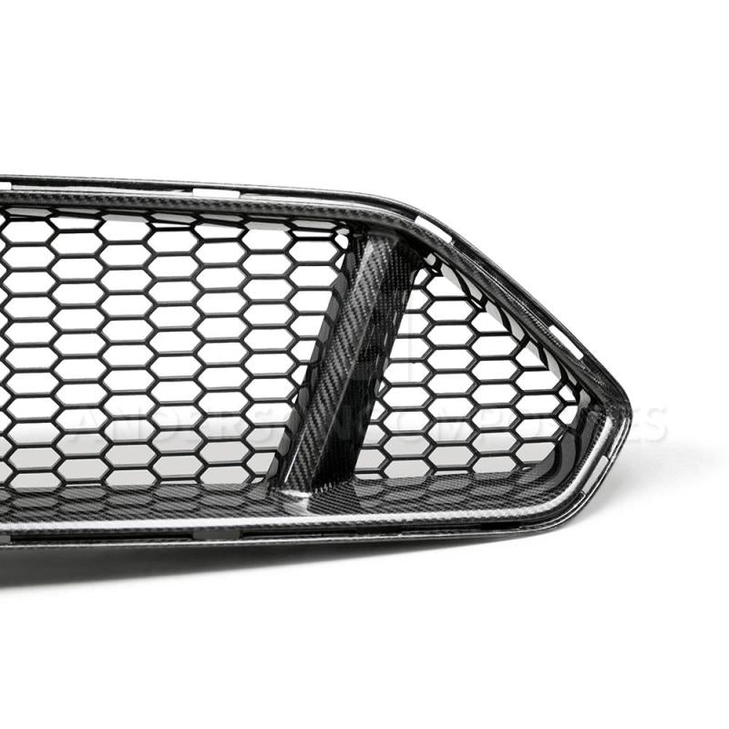 18-23 Ford Mustang Anderson Composites AC-FG18FDMU-GT Carbon Fiber Upper Grille